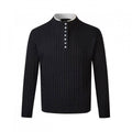 Herren Feinstrickpullover mit dekorativen Knopfdetails R&B