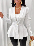 Damen elegante Blazerjacke mit strukturiertem Design und taillierter Silhouette R&B