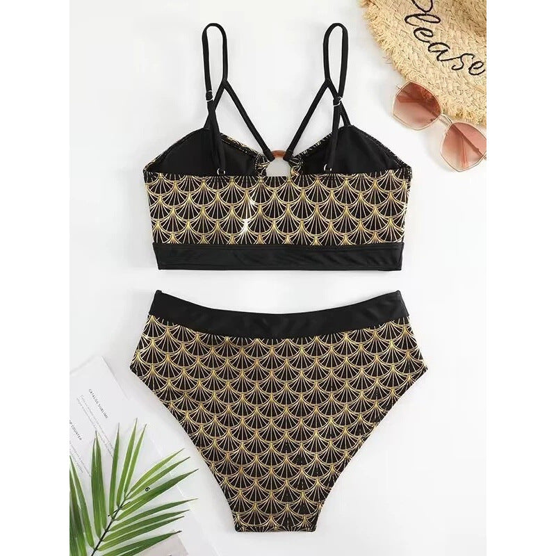Damen Triangel-Bikini mit elegantem Schnitt und modischen Akzenten R&B