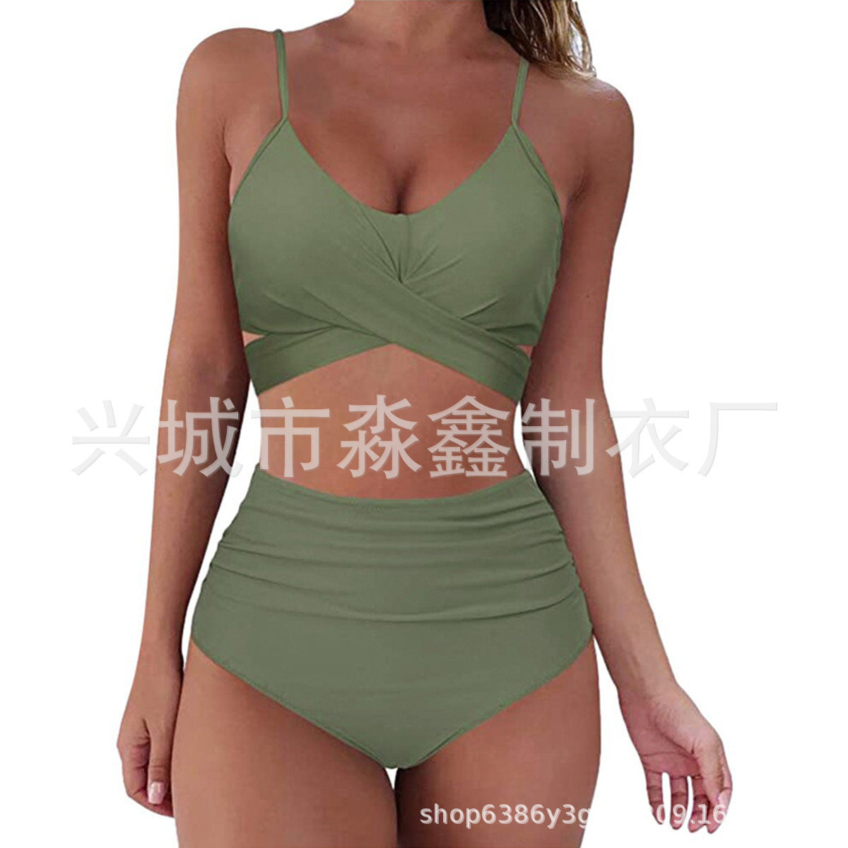 Damen Crop-Top Bikini-Set mit geflochtenem Design R&B