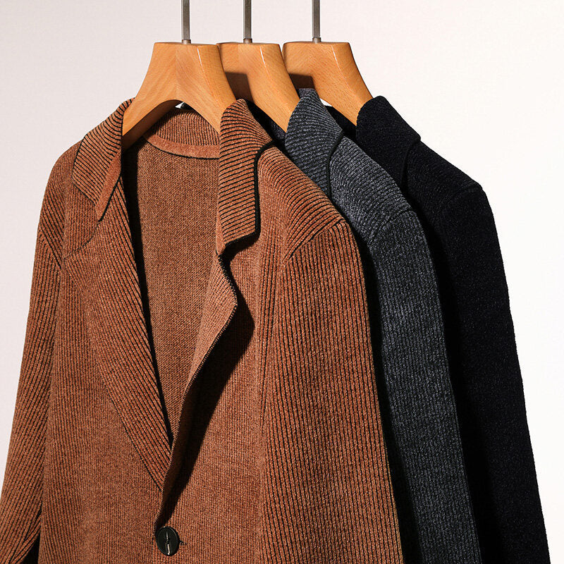Herren elegante Blazerjacke mit zeitlosem Design und praktischen Taschen R&B