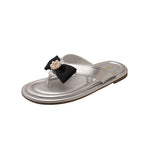 Damen Zierliche Zehentrenner-Sandalen mit eleganter Schleifen-Applikation R&B