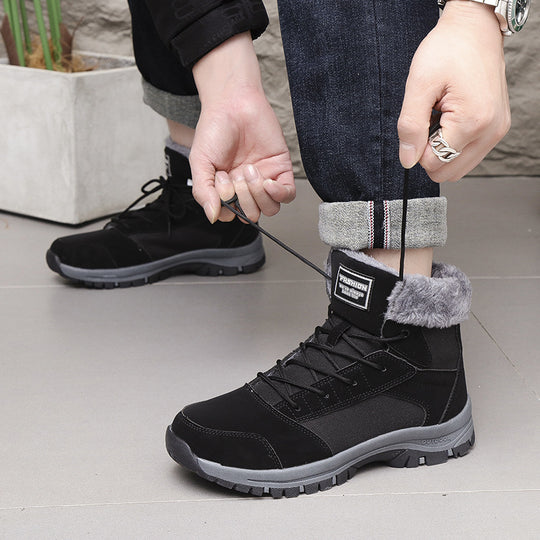 Damen gefütterte Winterstiefel mit rutschfester Sohle und isolierendem Kragen R&B
