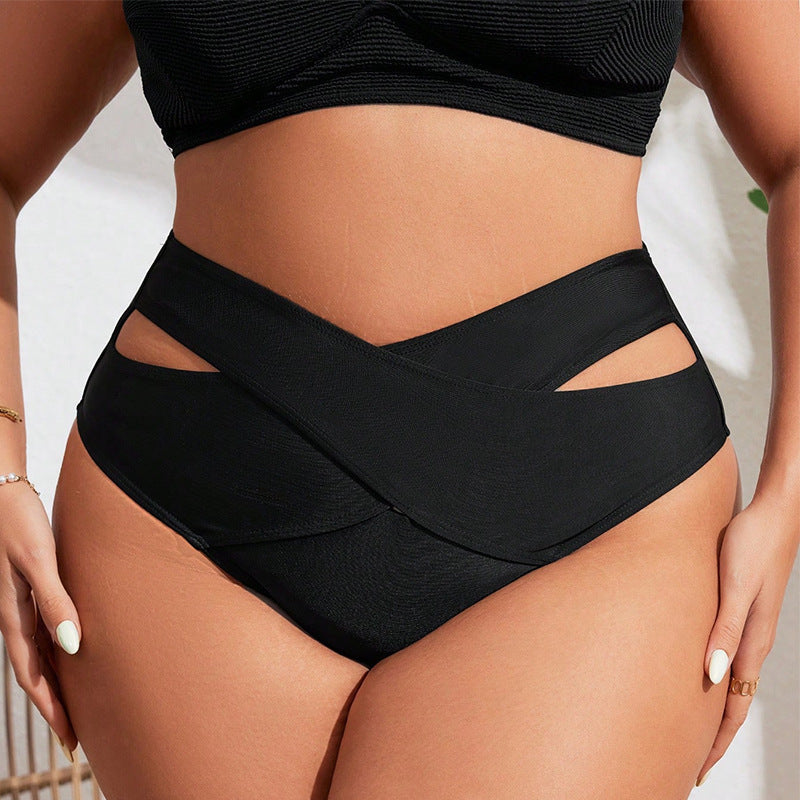 Damen Hochtaillierte Bikinihose mit verführerischen Cut-Outs