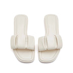 Damen Komfortable Slides mit dekorativem Riemendesign R&B