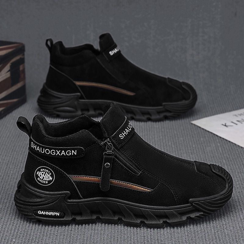 Damen Sportliche High-Top Sneakers mit praktischem Reißverschluss und isolierendem Innenfutter R&B