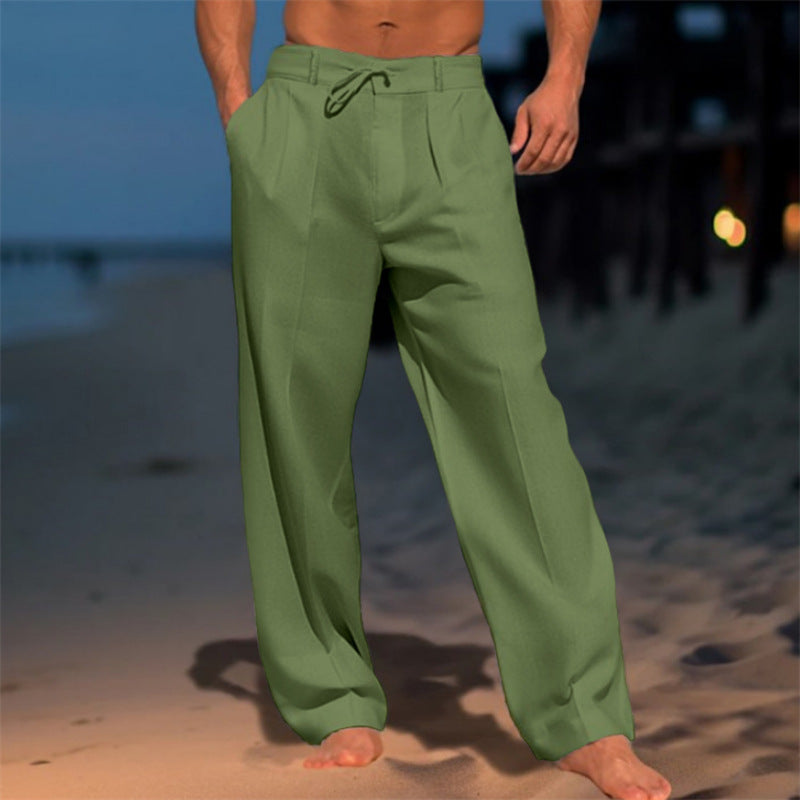 Herren weite Sommerhose mit elastischem Bund und praktischen Taschen R&B