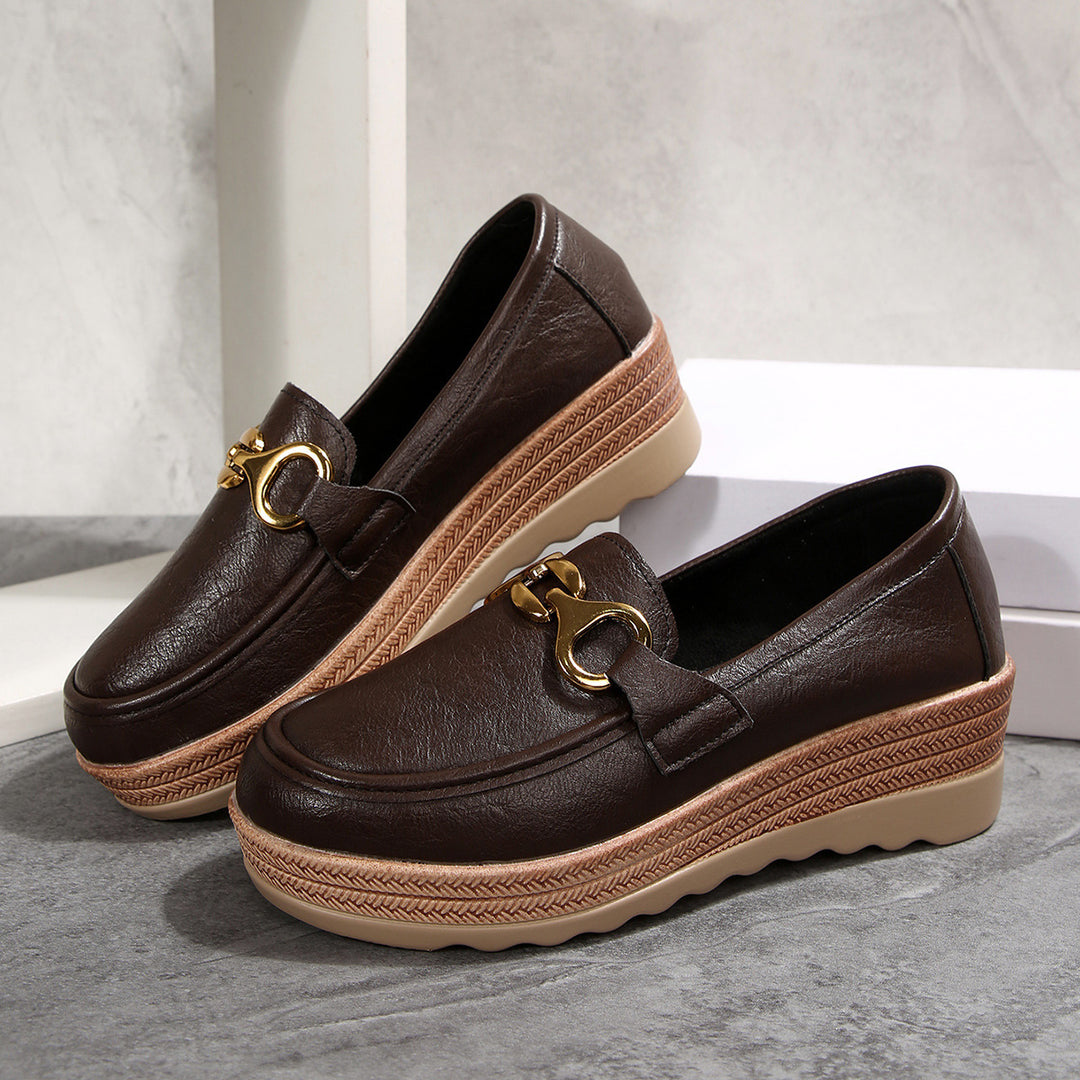 Damen Schicke Loafers mit modischem Kork-Detail und rutschfester Sohle R&B