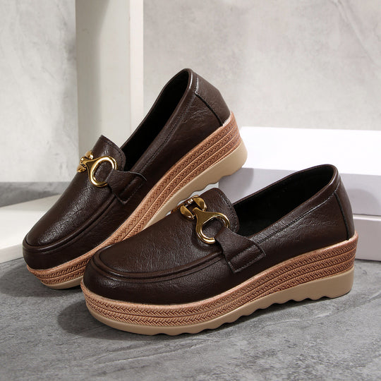 Damen Schicke Loafers mit modischem Kork-Detail und rutschfester Sohle R&B