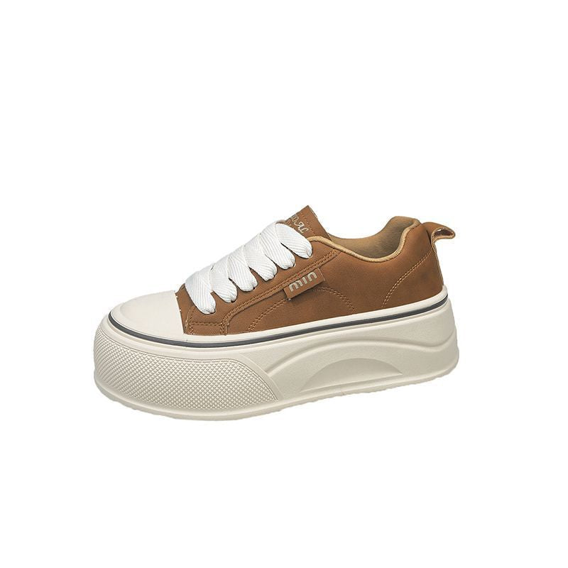 Damen Komfortable Plateau-Sneaker mit elastischen Schnürsenkeln R&B