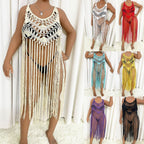 Damen Strandponcho mit Fransen R&B