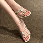 Damen eleganten Strass-Sandalen mit hohem Absatz R&B