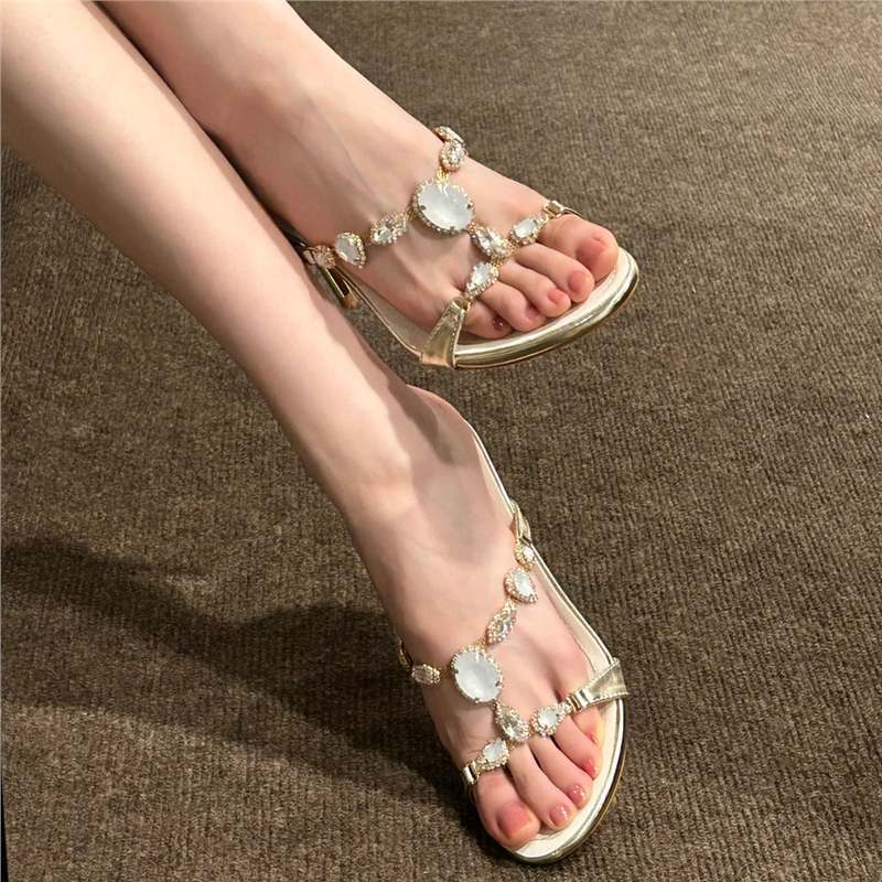 Damen eleganten Strass-Sandalen mit hohem Absatz R&B