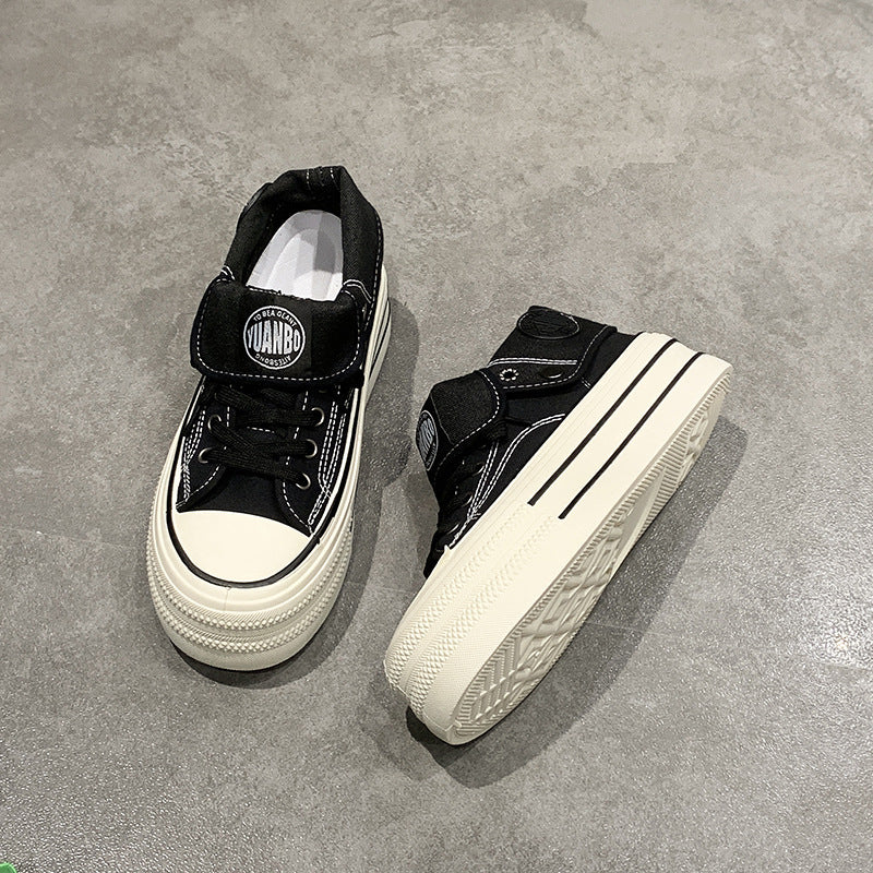 Damen High-Top Sneakers mit modischem Plateau und verstellbarem Knöchelriemen R&B