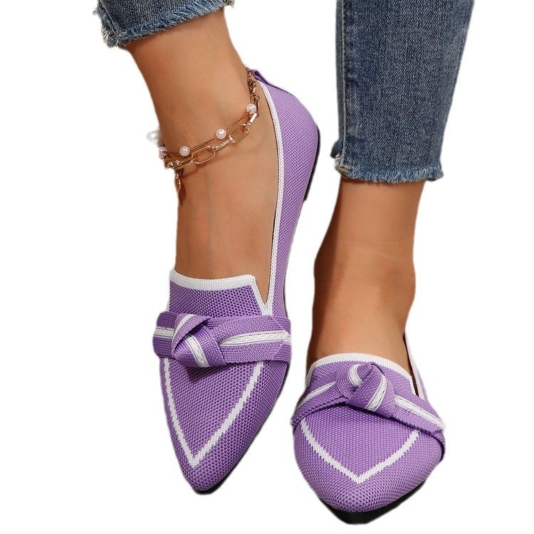 Damen modische Slipper mit dekorativer Schleifenapplikation R&B