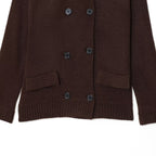 Damen elegante Strickjacke mit doppelter Knopfleiste und praktischen Taschen R&B