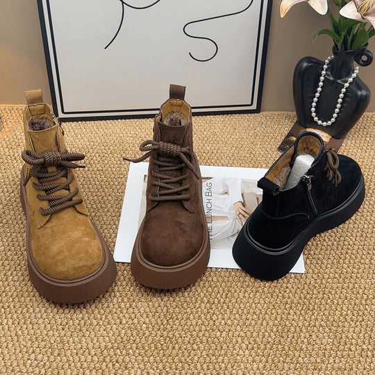 Damen Modische Stiefel mit robustem Profil und praktischer Reißverschlussöffnung R&B