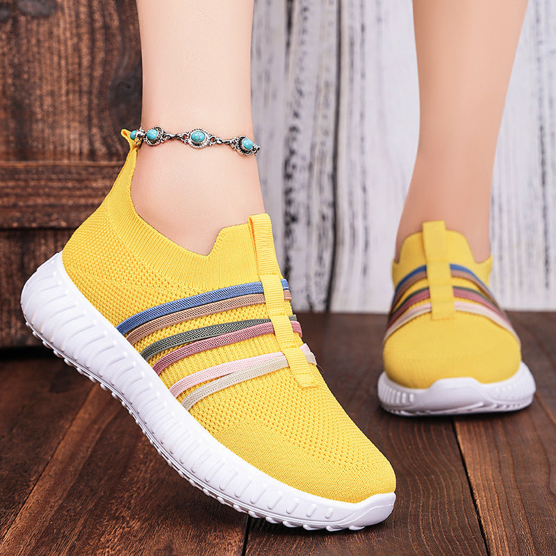 Damen Atmungsaktive Sneaker mit elastischem Einstieg und rutschfester Sohle R&B