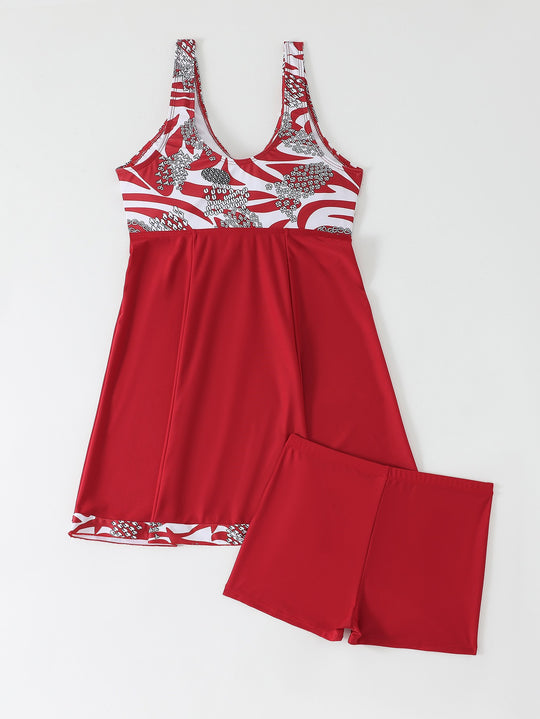 Damen Schwimmkleid mit Short-Integration R&B
