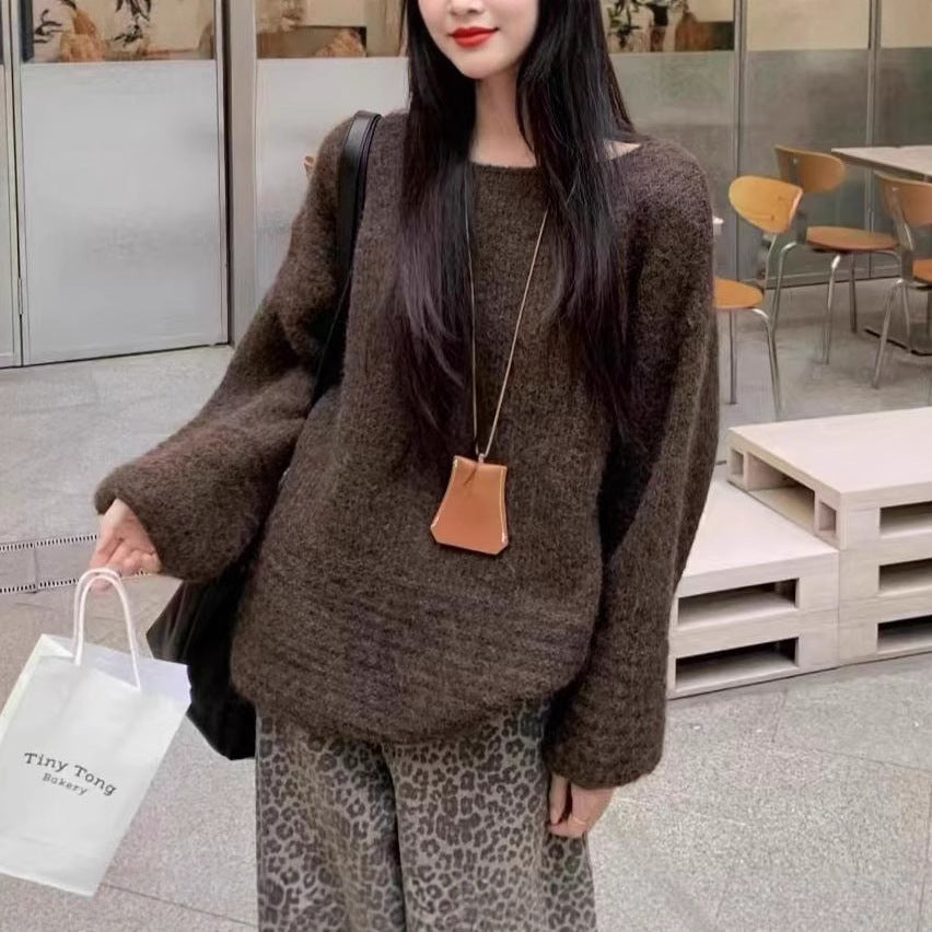 Damen Oversized Strickpullover R&B