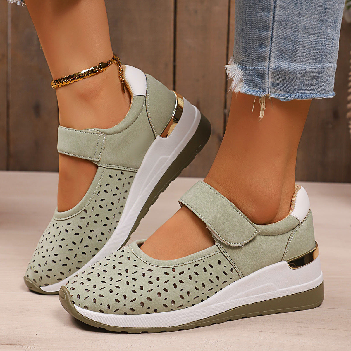 Damen Komfortable Slip-On Schuhe mit atmungsaktivem Lochmuster R&B