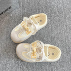 Damen Sneakers mit verspieltem Rüschendetail und rutschfester Sohle