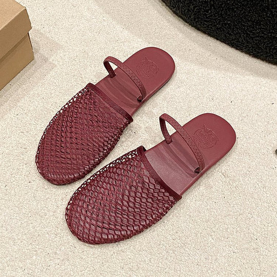 Damen komfortable und elegante offene Pantoletten R&B