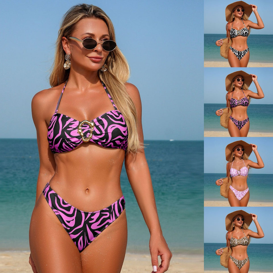 Damen Triangel-Bikini mit modischem Ringdetails R&B