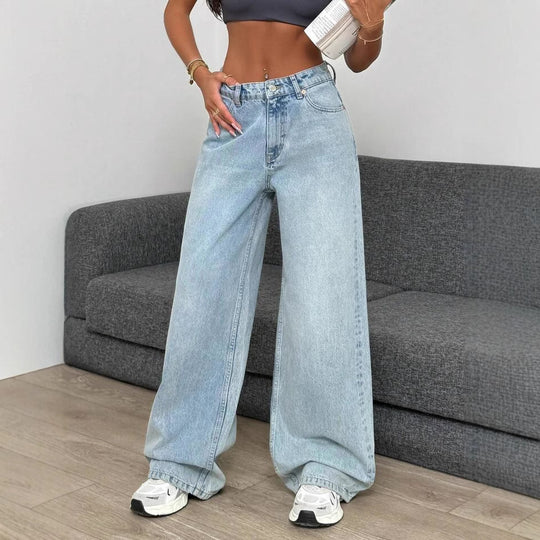 Damen Weite Jeans im lässigen Oversized-Schnitt R&B