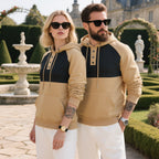 Herren modischer Kapuzenpullover mit strukturiertem GewR&Be und praktischen Knopfdetails R&B