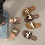 Damen Sandalen mit dekorativen Schleifenakzenten R&B