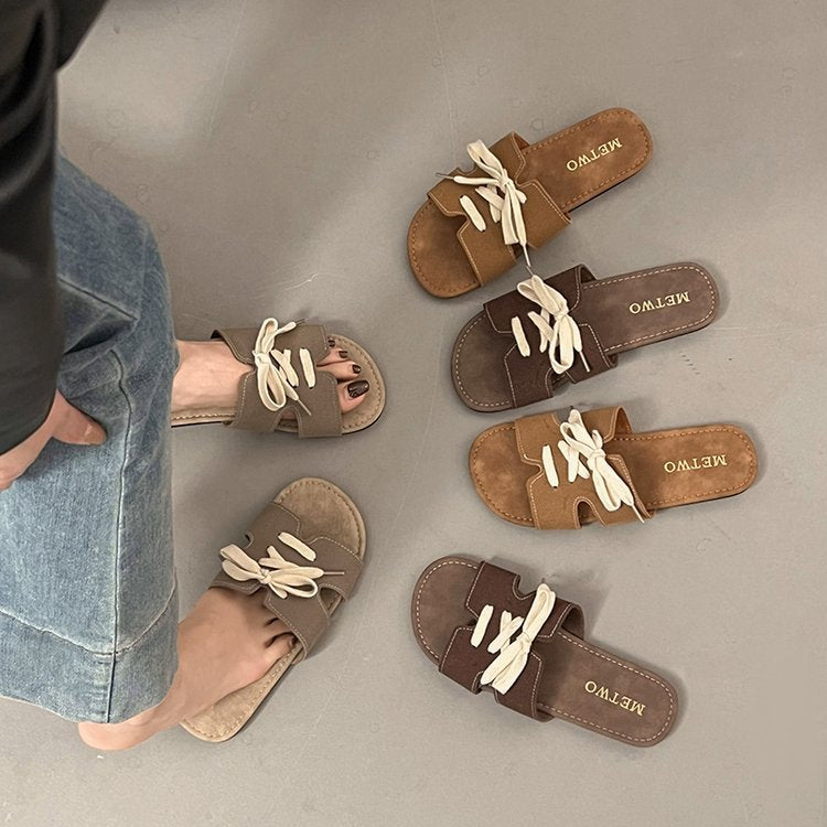 Damen Sandalen mit dekorativen Schleifenakzenten R&B