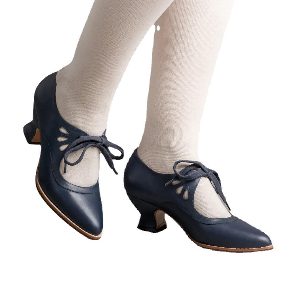 Damen elegante Schnürpumps mit geschwungenem Design und komfortablem Absatz R&B