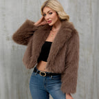 Damen Eleganter Kunstfellbolero R&B