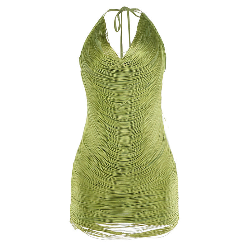 Damen elegantes Strandkleid mit raffinierten Drapierungsdetails R&B