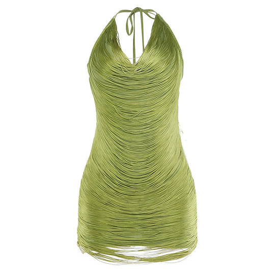 Damen elegantes Strandkleid mit raffinierten Drapierungsdetails R&B