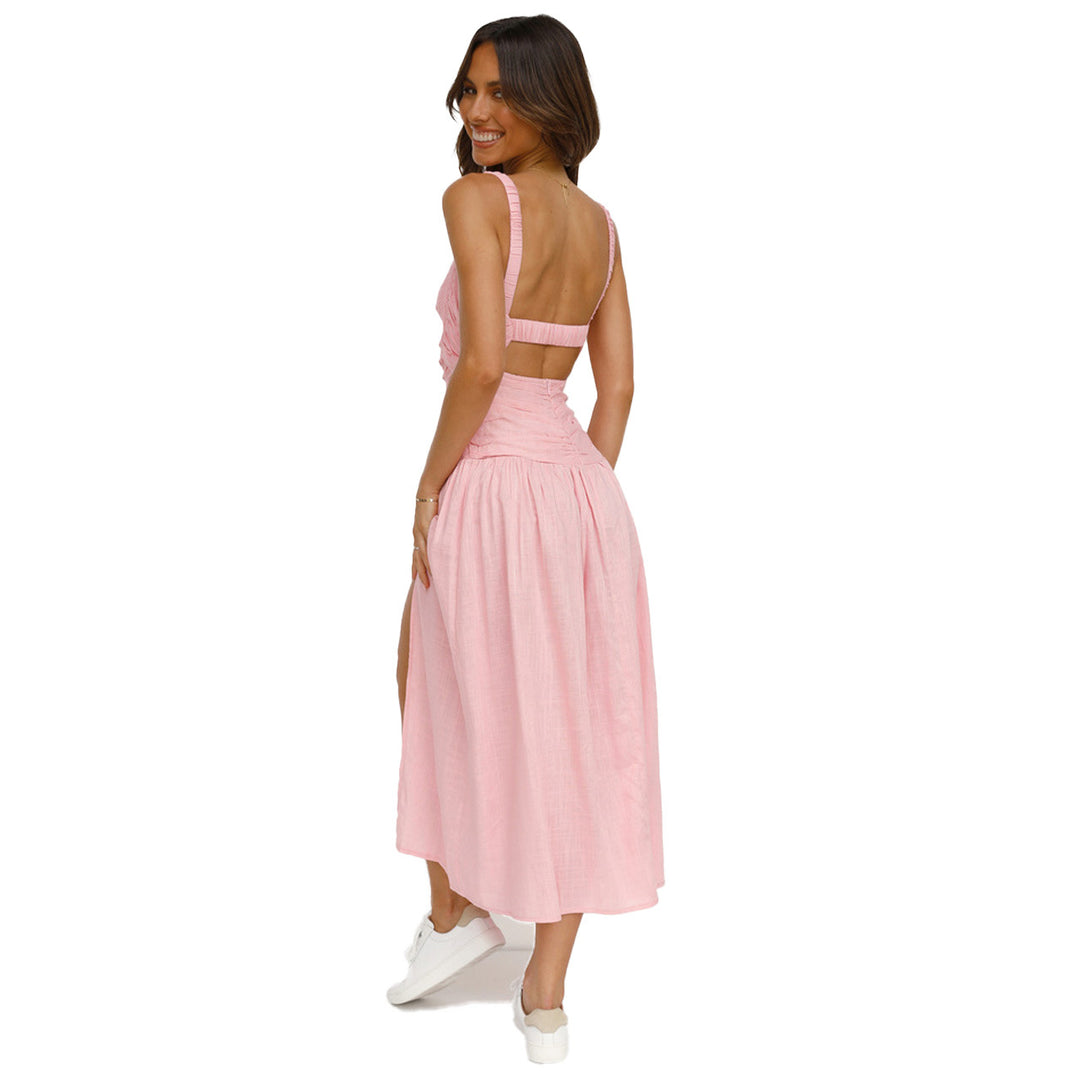 Damen Nachthemd mit innovativem Cut-Out-Design und fließendem Rock R&B