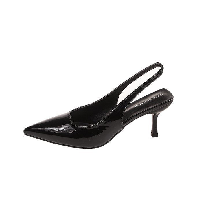 Damen Slingback-Pumps mit spitz zulaufendem Design und eleganter Hochglanz-Oberfläche R&B