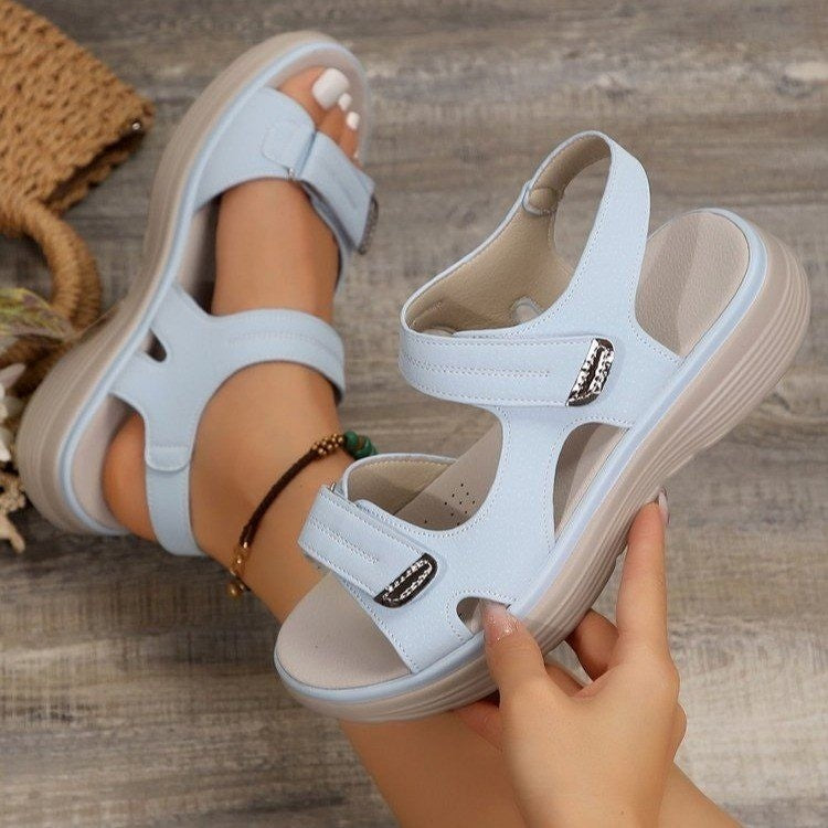 Damen bequeme Sandalen mit verstellbaren Riemen R&B