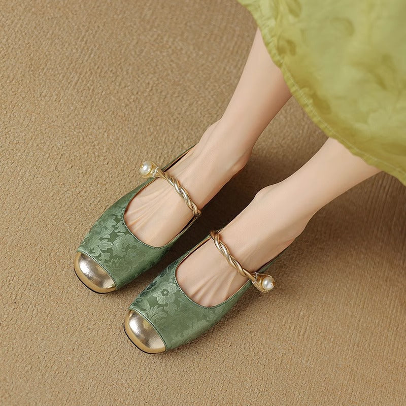 Damen modische Ballerinas mit dekorativem Riemchen und weicher Innensohle R&B