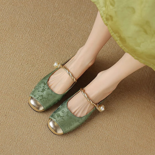 Damen modische Ballerinas mit dekorativem Riemchen und weicher Innensohle R&B