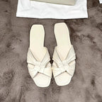 Damen Elegante Riemensandalen mit modernen Faltendetails R&B