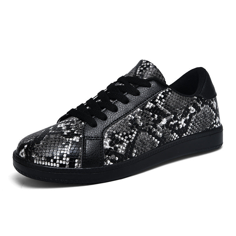 Damen Sportliche Sneakers mit elegantem Schlangenmuster