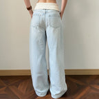 Damen Weitgeschnittene Jeans mit hohem Bund und elastischem Komfort R&B