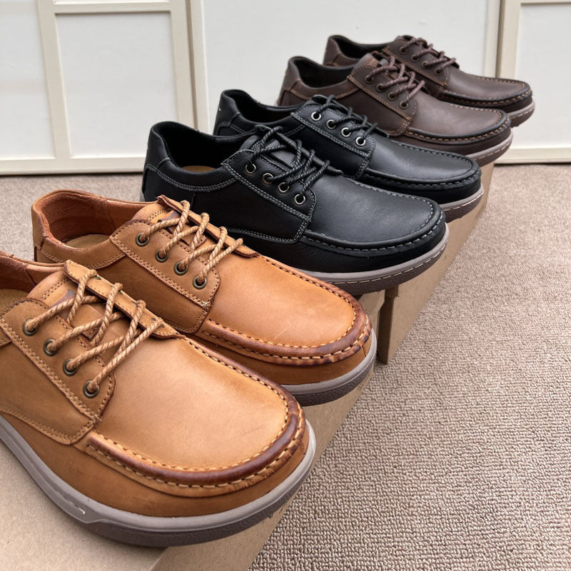 Damen Freizeit Schnürschuhe aus Echtleder mit rutschfester Sohle