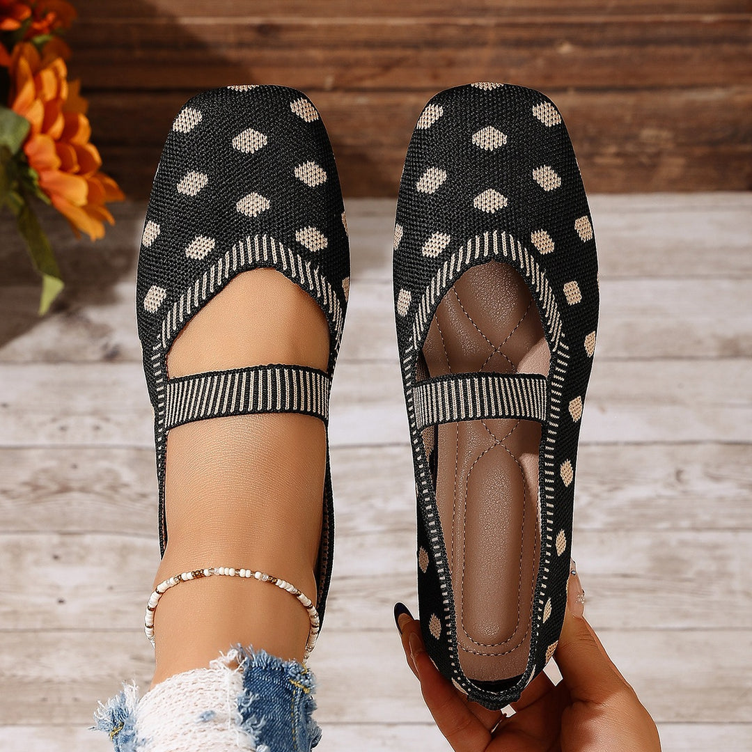 Damen Bequeme und stylische Ballerinas mit elastischem Riemen R&B