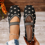 Damen Bequeme und stylische Ballerinas mit elastischem Riemen R&B