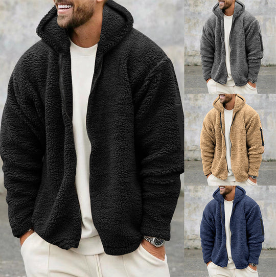 Herren Bequeme Fleecejacke mit hohem Kragen und praktischen Taschen R&B