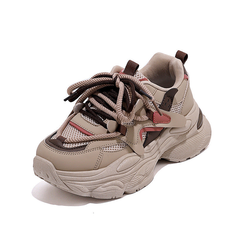 Damen modische Chunky Sneaker mit atmungsaktiver Mesh-Oberfläche und dämpfendem Fußbett R&B