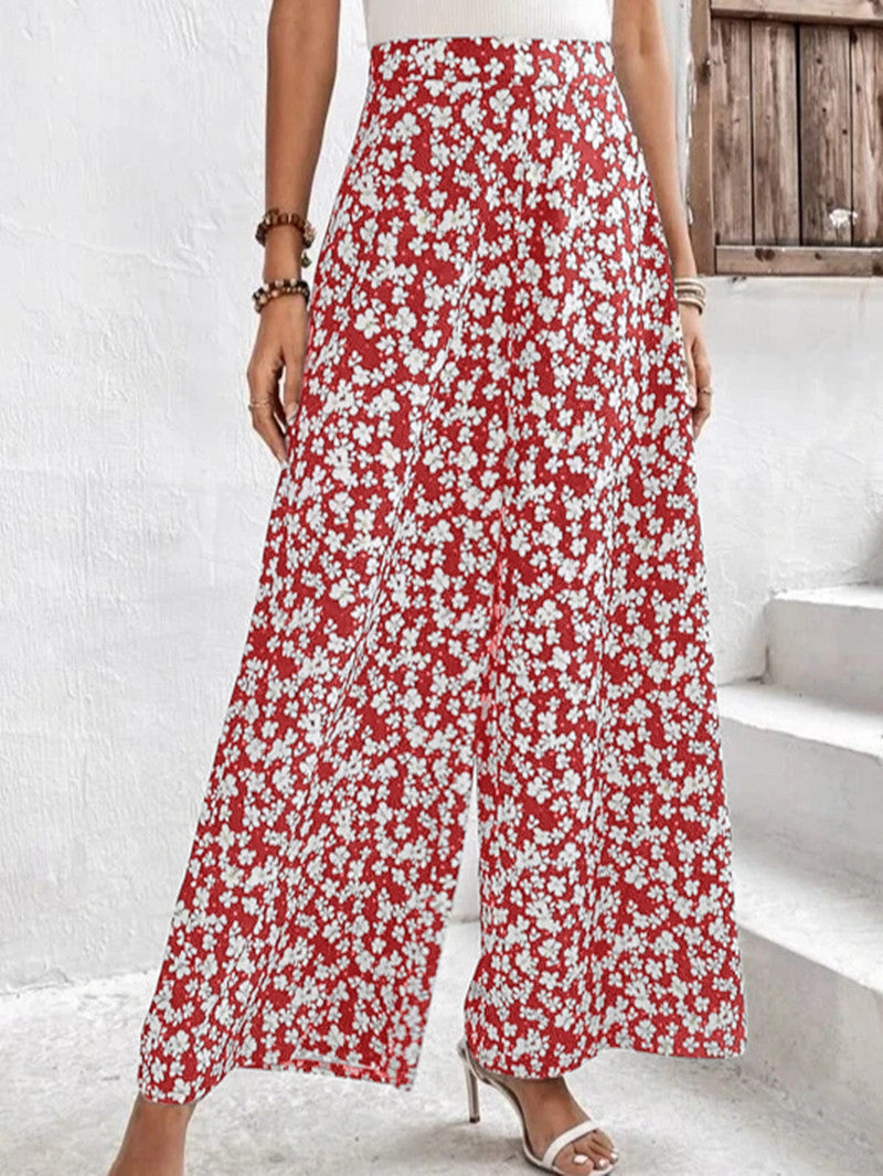 Damen Blumenmuster Palazzohose R&B